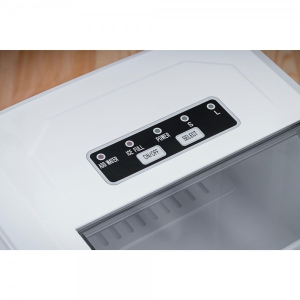 Aparat cuburi de gheata Oliver Voltz OV51447B, 120W, 12 kg/24 ore, 1.3 L, 9 cuburi/ ciclu de operare, Indicator de gheata si apa, Alb