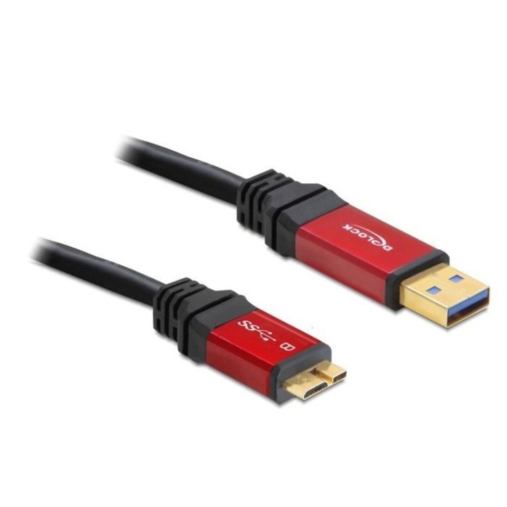 Delock Cable USB 3.0-A > micro-B male / male 1 m Premium