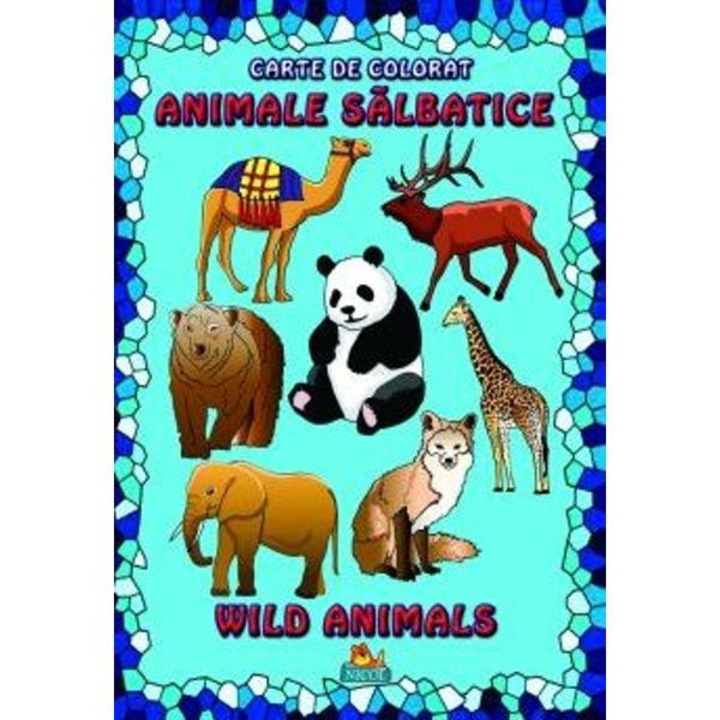 Animale salbatice A4 - Carte de colorat