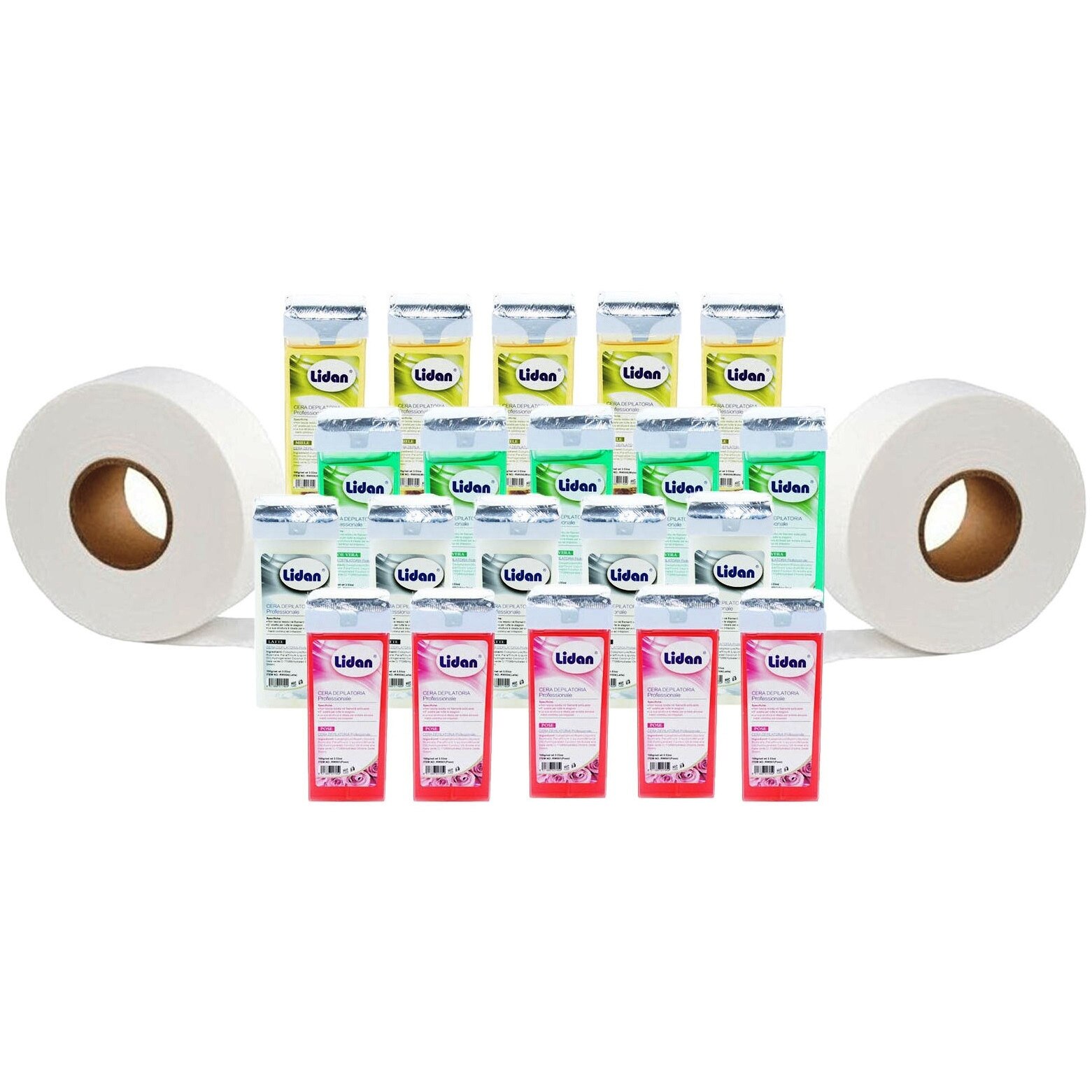 Ceara epilatoare cartus Lidan Profesionala - set 20 buc + Role Epilare