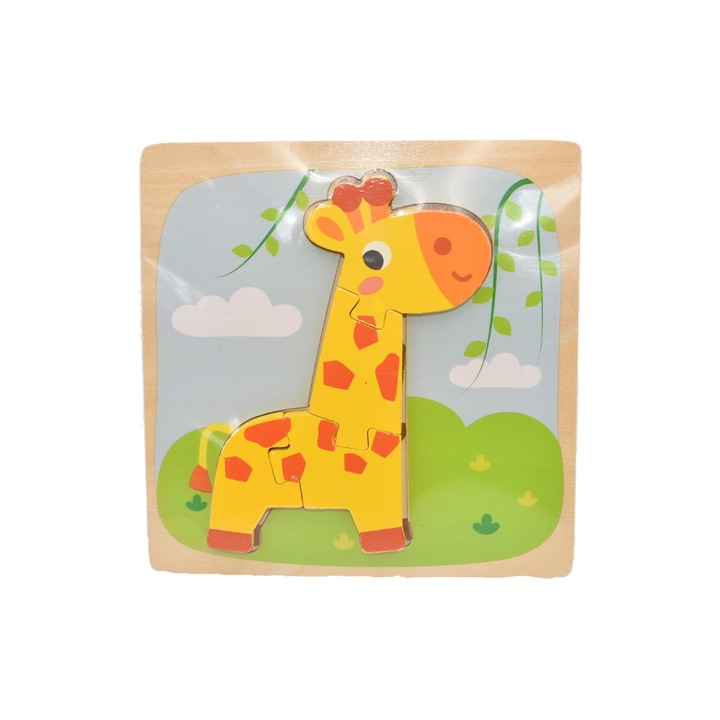 5 darabos 3D-s kirakó, zsiráf modell