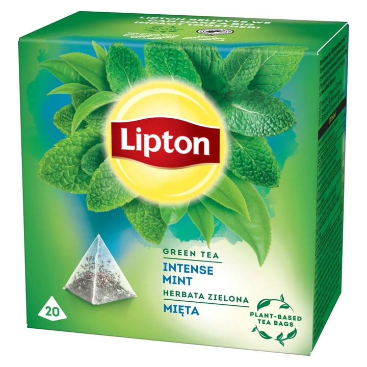 Ceai verde Lipton cu menta, 20 plicuri, 32 g