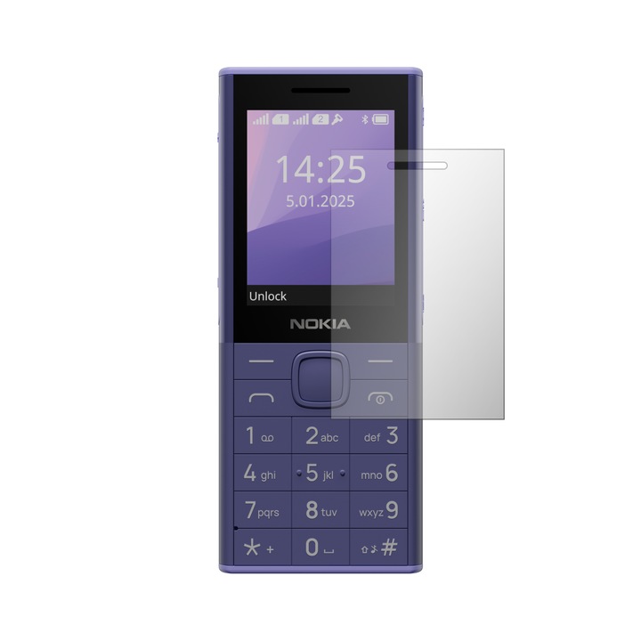 Folie Protectie Ecran Folie24, pentru Nokia 150 Music, 1X Mata, Acoperire Case-Friendly ( Compatibile cu Carcasa ), Adeziva, Flexibila cu Auto Regenerare