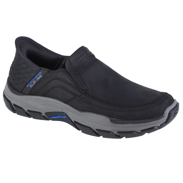 Skechers, Pantofi cu logo discret Respected Slip-Ins, Negru, 39.5