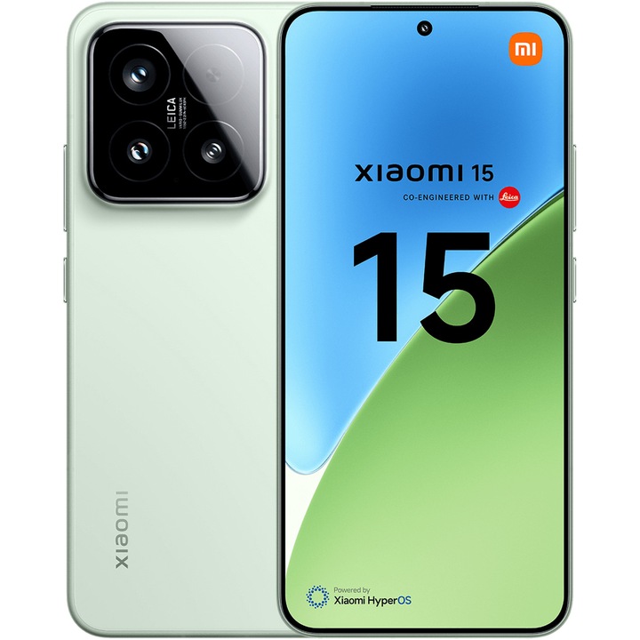 Мобилен телефон Xiaomi 15, 12GB RAM, 256GB, 5G, Зелен