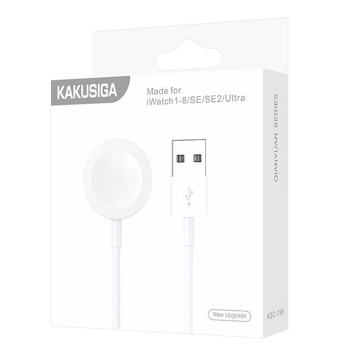Incarcator Wireless Kaku (KSC-798), iWatch, 1.75W, 5V, Qi Charging, conector USB-A, White