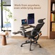 Newtral MagicH BP Scaun ergonomic cu suport pentru picioare si tava pentru computer, scaun de birou pentru acasa cu suport lombar cu urmarire automata, cotiera 4D, adancime si inaltime reglabile