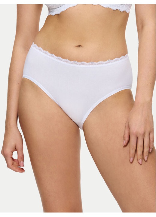 Női bugyi, Triumph, 304974809, Pamut, Fehér, Fehér