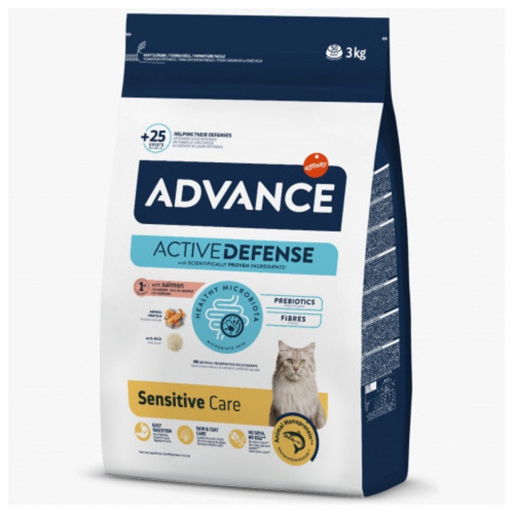 Hrana uscata pentru pisici Advance, Sensitive, Somon, 3 Kg