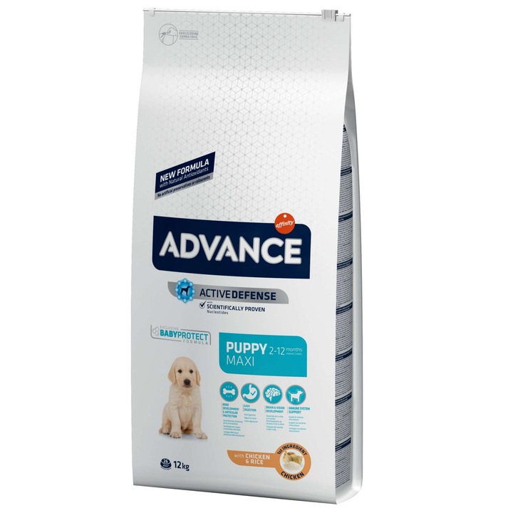 Hrana uscata pentru caini, Advance Maxi Puppy Protect,, 3 Kg