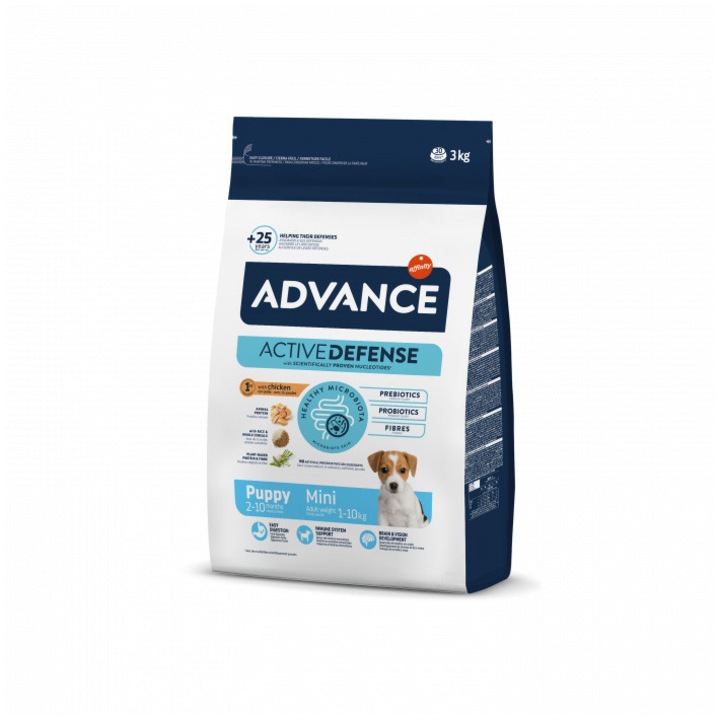 Hrana uscata pentru caini Advance Mini Puppy Protect, 3 Kg