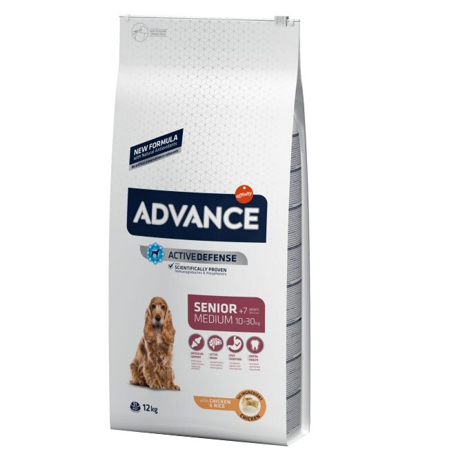 Hrana uscata pentru caini Advance Medium Adult Senior, 12 Kg