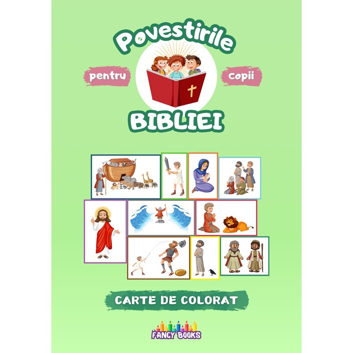 Carte de colorat Povestirile bibliei pentru copii