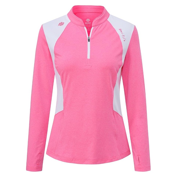 Tricou sport cu maneca lunga dama, respirabil, MoFiz, roz