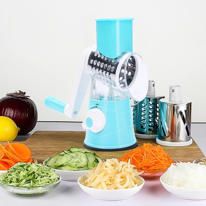 Set 3 feliatoare legume YANYXR multifunctional, inox, 3 lame, 1 julienne, 1 perie