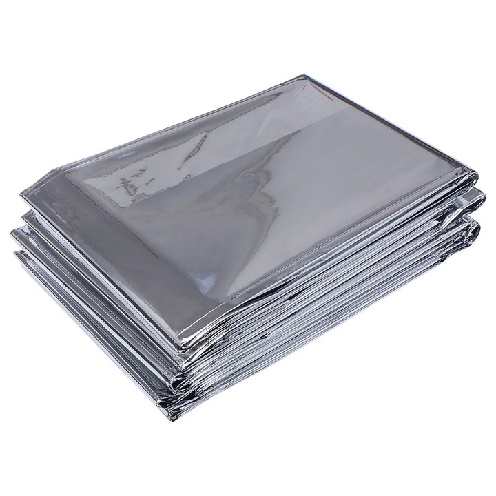 Folie reflectorizanta pentru gradina, 210x155x0.1cm, argintiu, pliabila