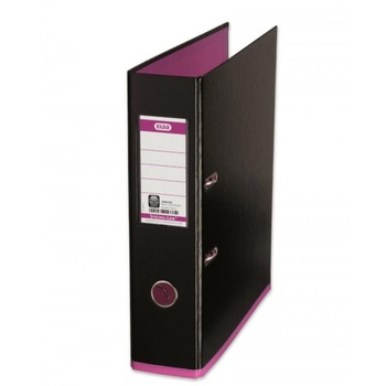 Biblioraft A4, plastifiat PP/PP, 80 mm, ELBA MyColour - negru/roz Biblioraft A4, plastifiat PP/PP, 80 mm, ELBA MyColour - negru/roz