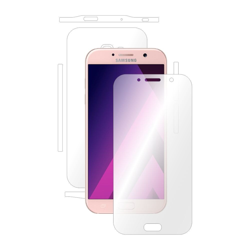 Folie de protectie Clasic Smart Protection Samsung Galaxy A7 2017 fullbody,protectie completa ecran,spate si laterale+Smart Spray®,Smart Squeegee®,microfibra si instructiuni instalare incluse