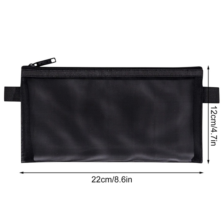 Penar mesh transparent, nylon, multicolor, 22x12cm