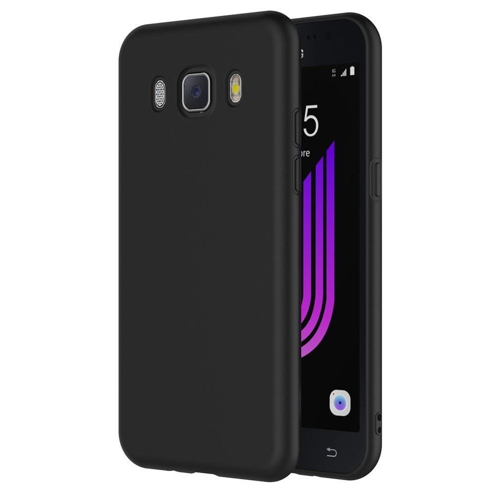 Husa de protectie ultraslim Samsung Galaxy J7 2016, Silicon, Neagru