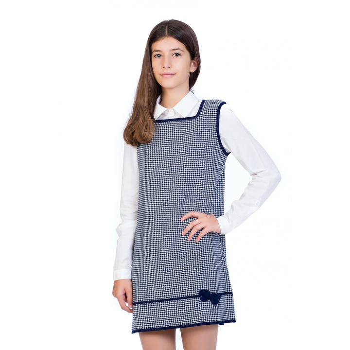 Sarafan BE YOU, cu imprimeu si fundita