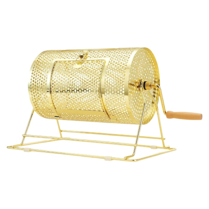 Tombola dob, 12 hüvelykes, arany díszítéssel, Kapacitás 10 000 jegy