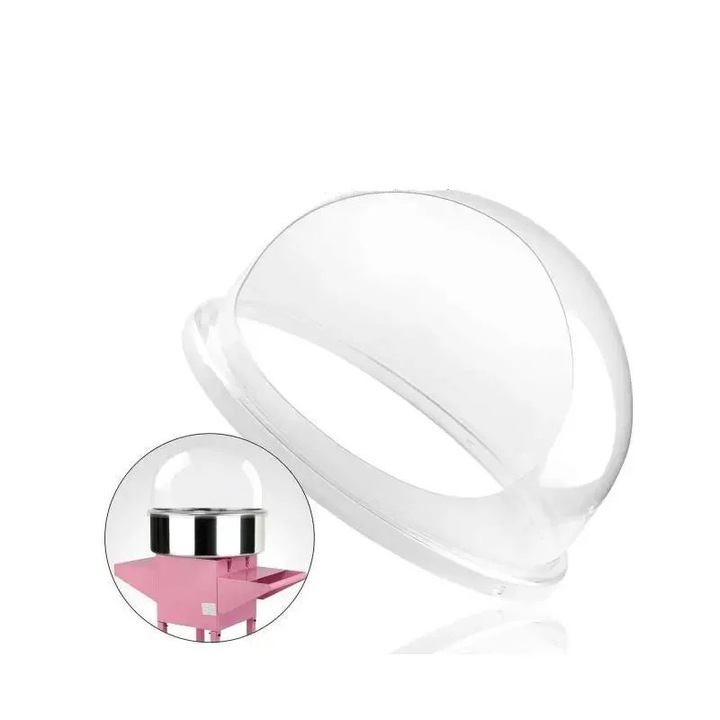 Капак за машина за захарен памук, 21 инча, акрил, прозрачен, част за сервиране