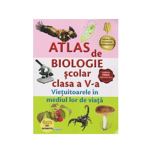 Atlas de Biologie scolar pentru clasa a V-a - Mariana Bodea