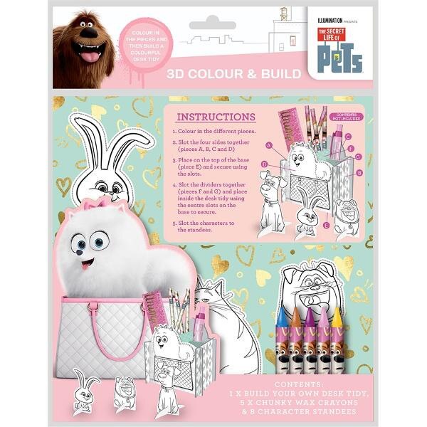 Pets, 3D colour and build. Set 3D coloreaza si construieste