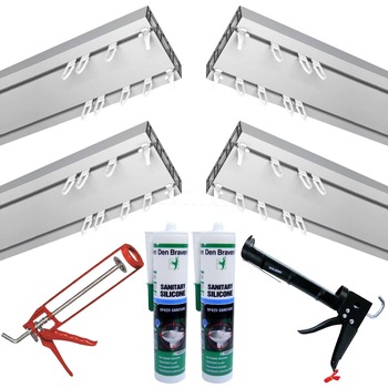 Pachet - 2 x Sina dubla din plastic pentru perdea, 1.5M + 2 x Sina dubla din plastic pentru perdea, 2M + 2 x Den Braven silicon sanitar alb, 270ml + Pistol silicon, negru + Pistol silicon, portocaliu Pachet - 2 x Sina dubla din plastic pentru perdea, 1.5M + 2 x Sina dubla din plastic pentru perdea, 2M + 2 x Den Braven silicon sanitar alb, 270ml + Pistol silicon, negru + Pistol silicon, portocaliu