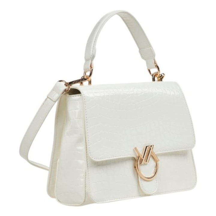 Geanta dama Verde, Piele ecologica, Alb