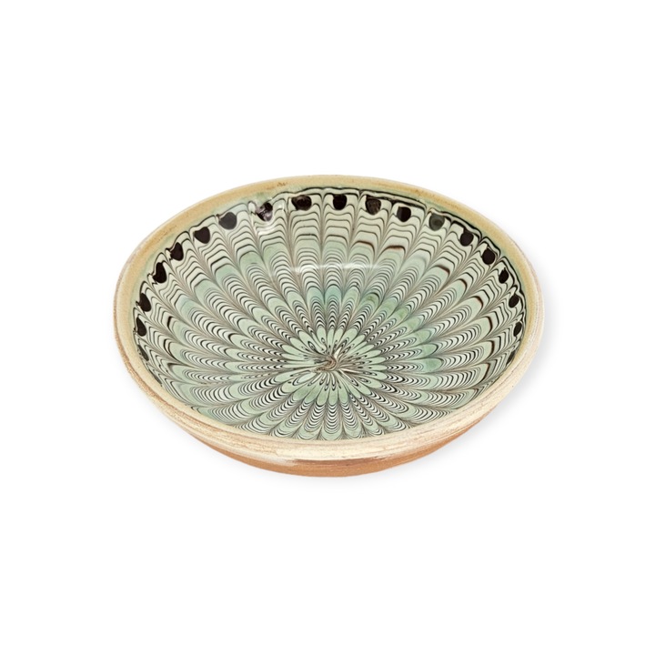 Bol Traditional 1012 model Coada de Paun culoare Verde 12cm