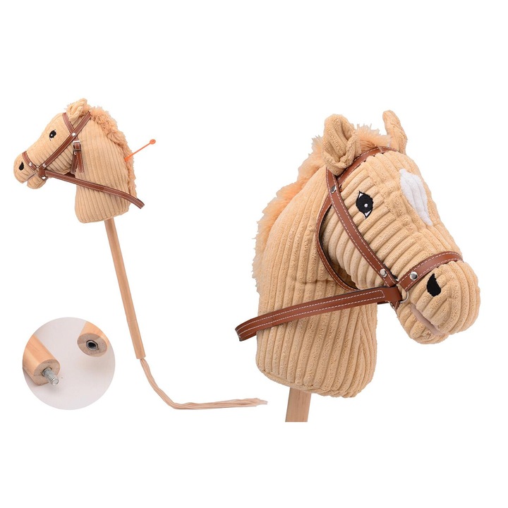 Gyerekjáték, Hobby Horse, 80cm, bézs, 3 éves+ gyerekeknek