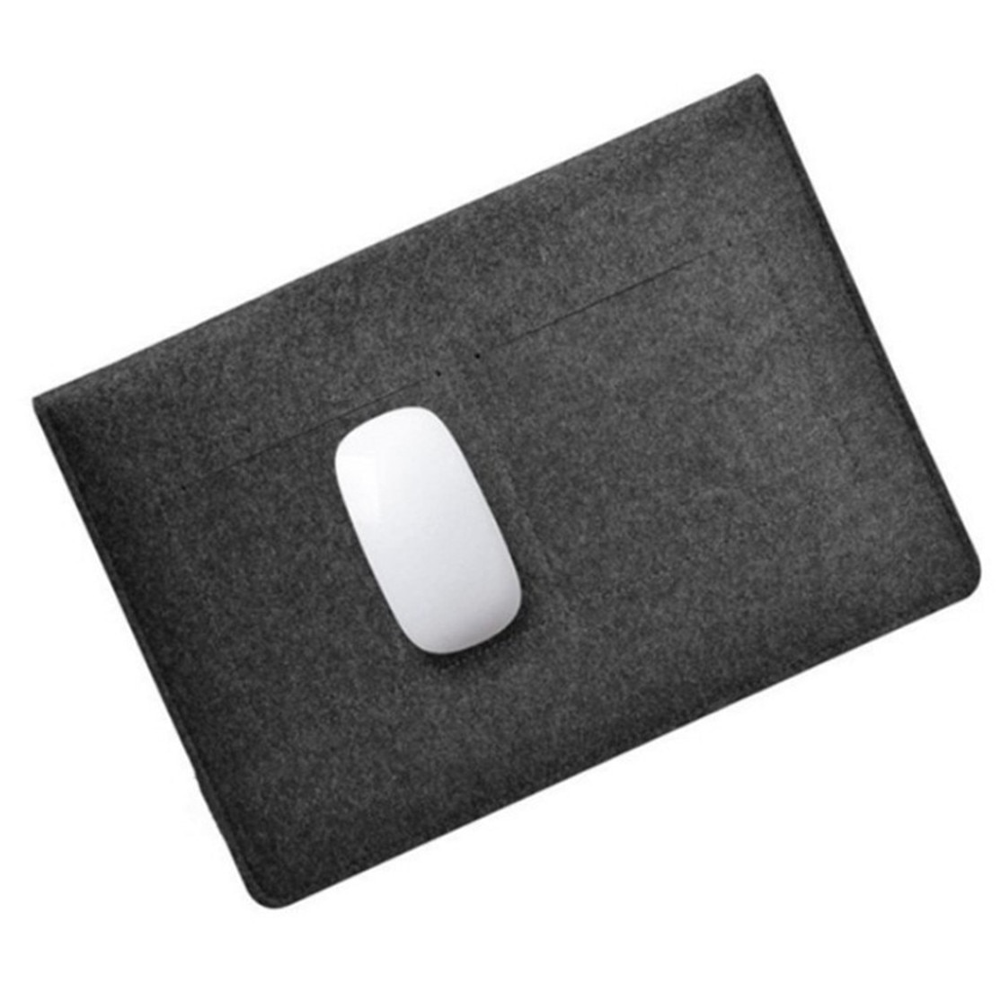 Husa laptop din fetru, Enforose, 14", 15" MacBook Pro, design subtire, rezistent la apa, gri inchis