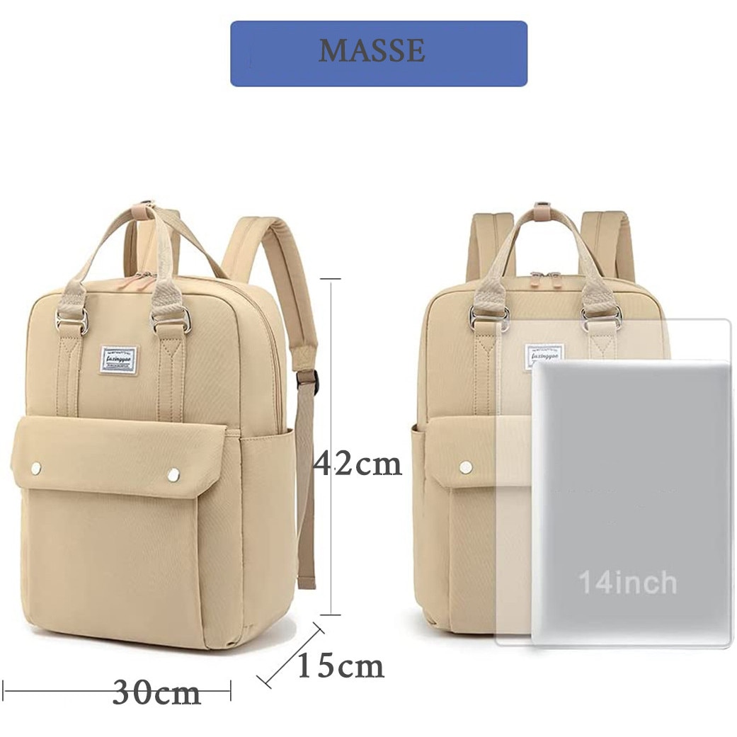 Rucsac laptop Enforose, 15.6 inch, bumbac, culoare abanos, cu port USB extern, curele ajustabile