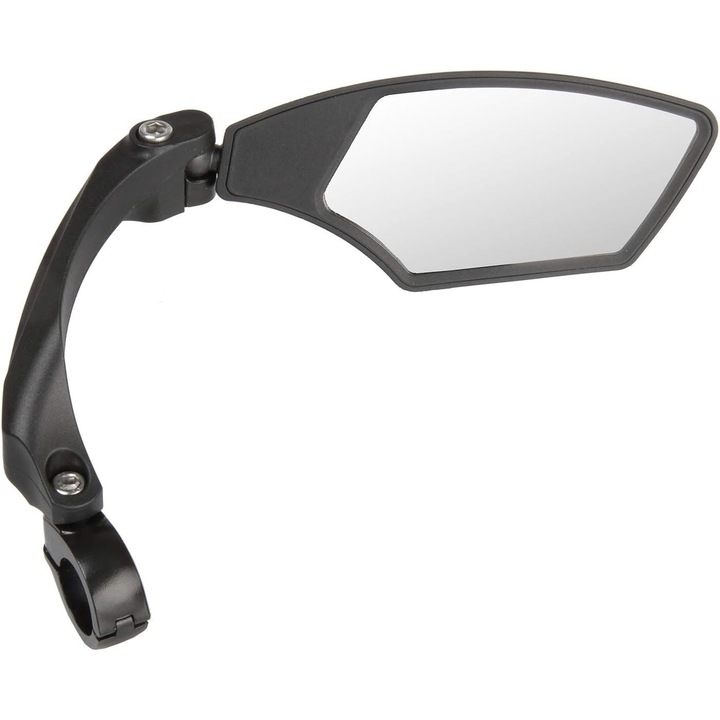 Oglinda bicicleta trekking, negru, 22.2mm, reglabila, sticla anti-reflexie