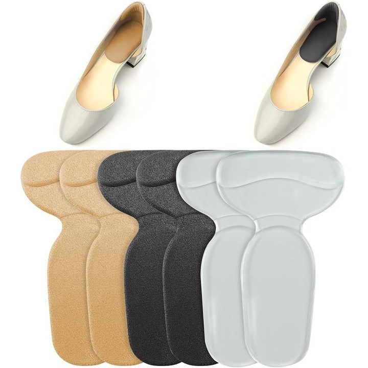 Insertii pentru calcai Enforose, gel de silicon, autoadezive, set 3 perechi