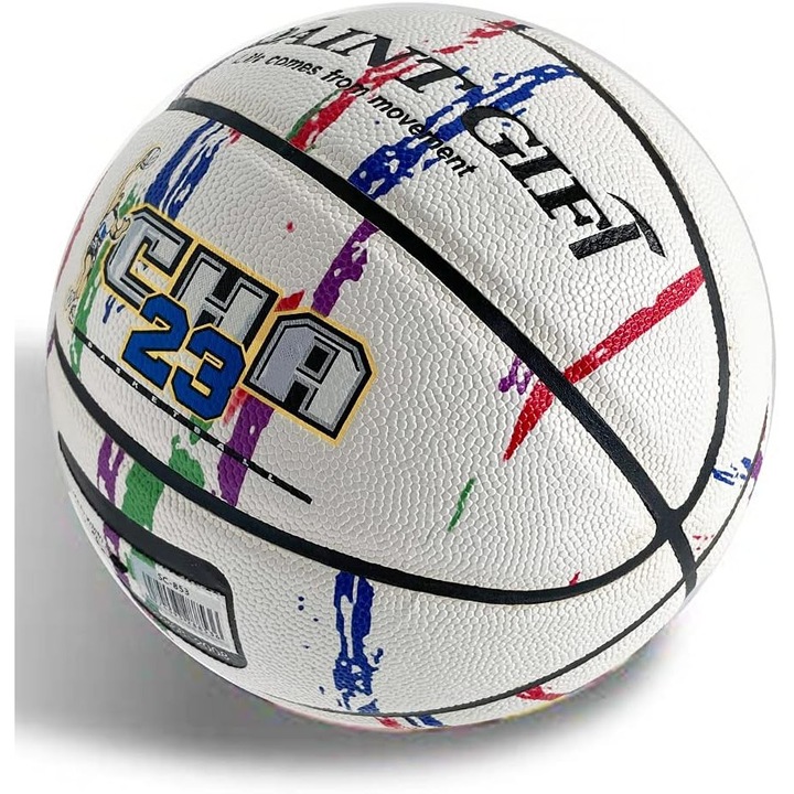 Minge de baschet ecologic, Enforose, durabilitate ridicata, prindere usoara, multicolor