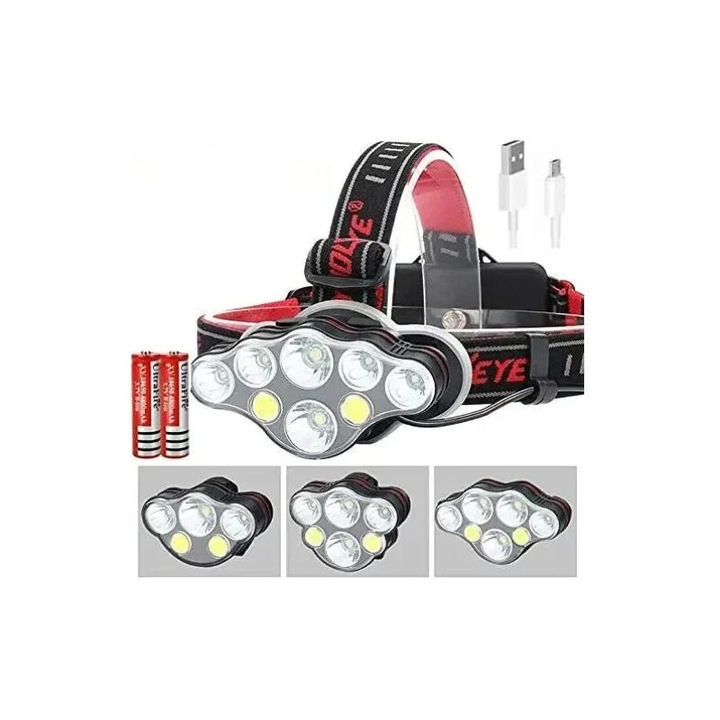 Lanterna Enforose, iluminare puternica, design reincarcabil, constructie waterproof, moduri de iluminare ajustabile