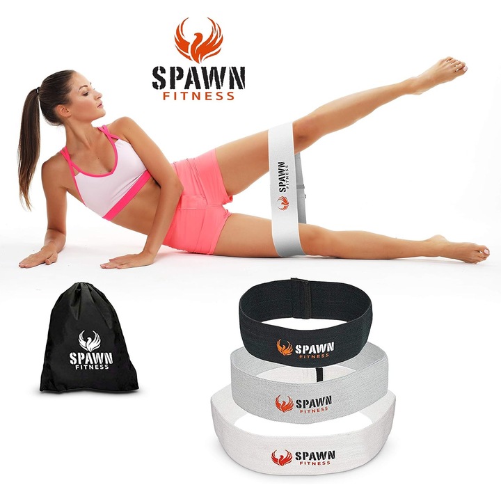 Benzi de rezistenta Enforose, bumbac, pentru antrenament aerobic, usor de transportat