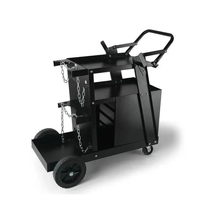 Hegesztőkocsi, 125 kg-os kapacitás, zárható szekrény, WT-79, PVC kerekek, fekete