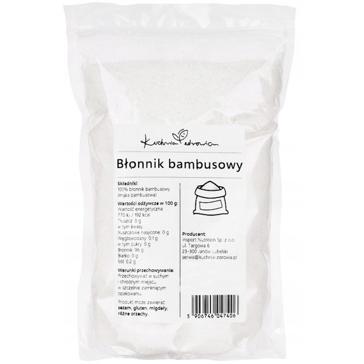 Faina de bambus (fibre de bambus) 1 kg – adaos pentru retete low-carb si textura mai buna