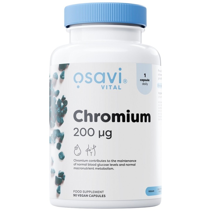 Хранителна добавка Osavi Chromium Picolinate 200 mcg, 90 капсули