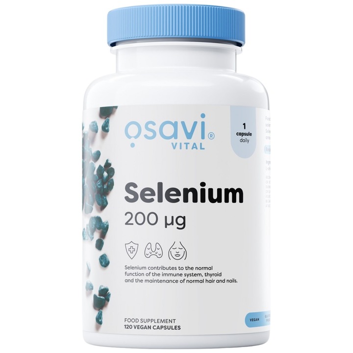Хранителна добавка Osavi Selenium 200 mcg, 120 капсули