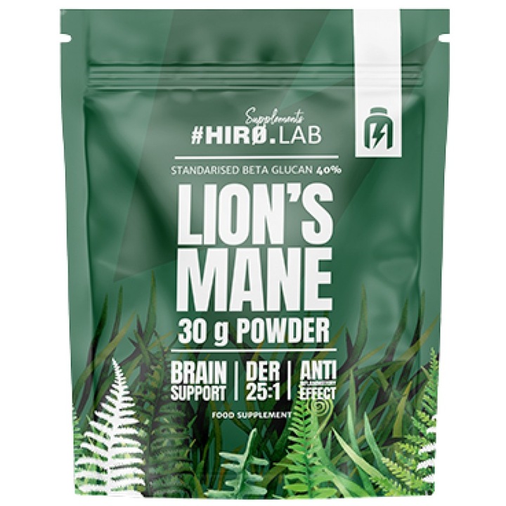 Oroszlánsörény kivonat por, Lions mane, 25:1 500mg – 30 gramm, Hiro Lab