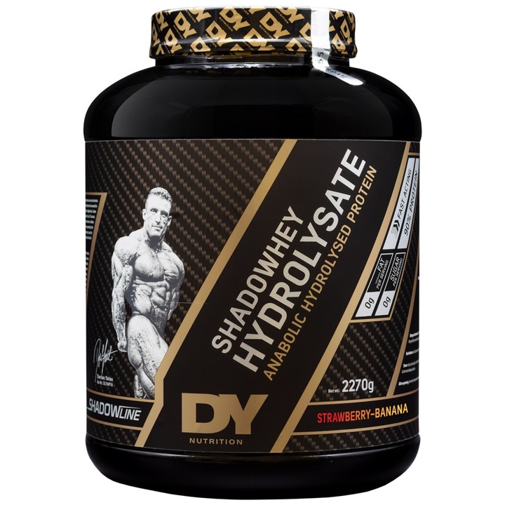 Proteina Hidrolizata din Zer Shadowhey, Dorian Yates Nutrition, Capsuni si Banane, 2.27kg - 90 de portii