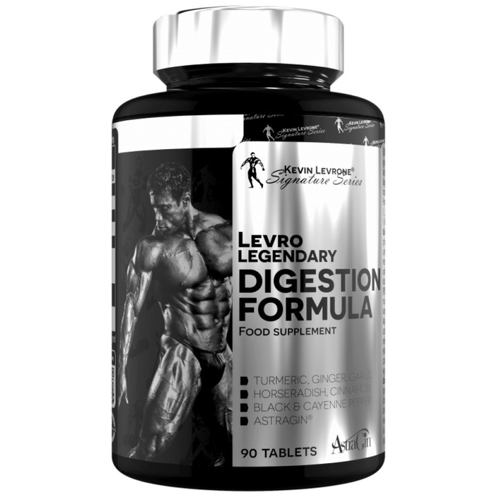 Supliment alimentar Kevin Levrone LevroLegendary Digestie Formula cu ghimbir, turmeric si AstraGin, 90 tablete