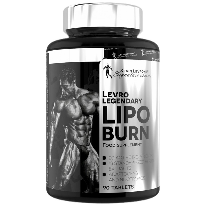 Хранителна добавка Kevin Levrone LevroLegendary Lipo Burn 20 Active Ingredients Thermogenic Fat Burner, 90 Таблетки