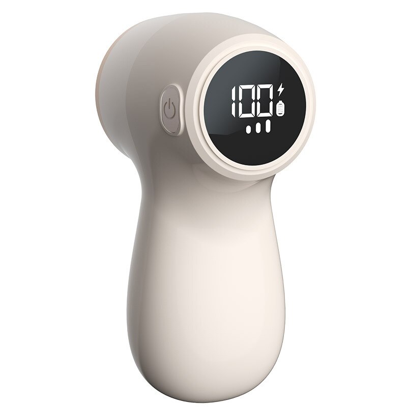 Aparat de curatat scame, 6 lame rotative, 8800 RPM, ecran digital LED, bej, autonomie lunga, pentru toate hainele