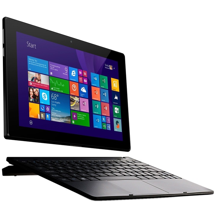 Laptop 2 in 1 Allview Wi10N cu procesor Intel® Atom™ Quad-Core 1.83GHz, 10.1", 1GB RAM, 16GB, Wi-Fi, Bluetooth, Windows 8.1, Black